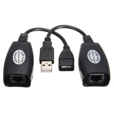 USB 2.0 to CAT5 CAT5e CAT6 RJ45 LAN Modem Extension Adaptor Cable Converter UK 