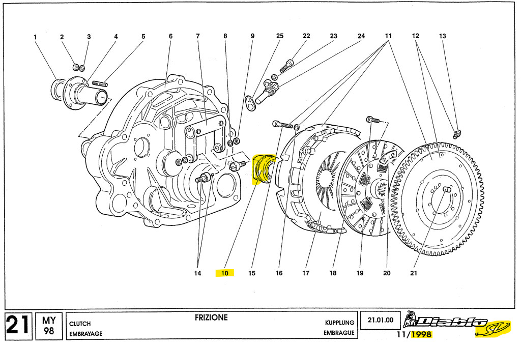 002135367 THRUST BEARING - TOB - 1996-2001 LAMBORGHINI DIABLO