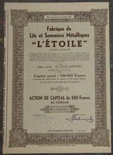 Lotto 10 X Fabrique de Lits et Sommiers Metalliques "L'Etolile"