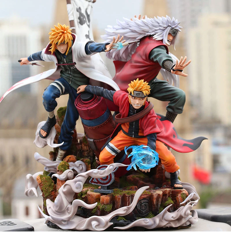 Grande Statue de collection Naruto Shippuden Uzumaki Jiraya Minato 41 cm Luxe - Photo 4/4