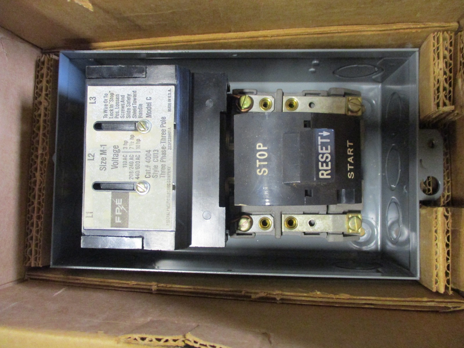 FPE 4004 / CA13, SIZE M1 MANUAL STARTER, VINTAGE- NEW- S205