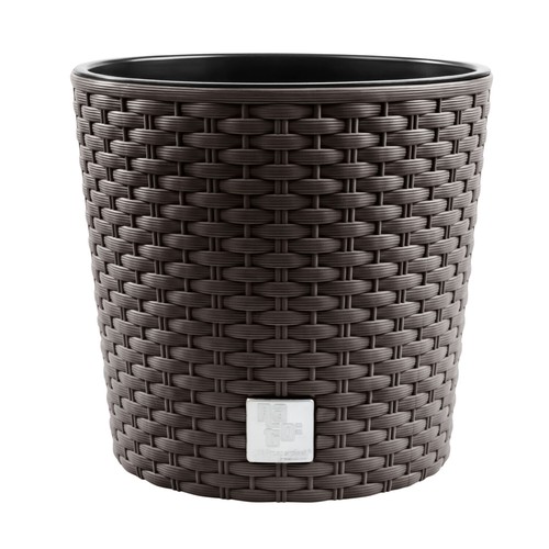 Blumenkübel Rund Slim Pflanzkübel Rattan Opitk Einsatz 2
