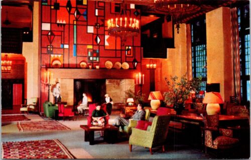Postal cromada MCM Furniture Lounge Ahwahnee Hotel Yosemite Park California C35 - Imagen 1 de 2