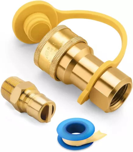 1/2" QDD LP Gas Schnellverbindungsarmaturen mit Stecker Einsatzstecker, Erdgas Propan - Bild 2 von 9