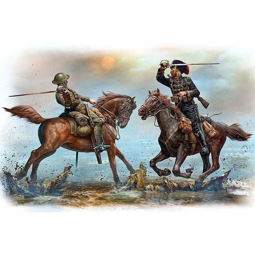 MASTER BOX MB35184 Scale Figure Kit 1:35 British and German Cavalrymen, WWI era - Picture 8 of 8