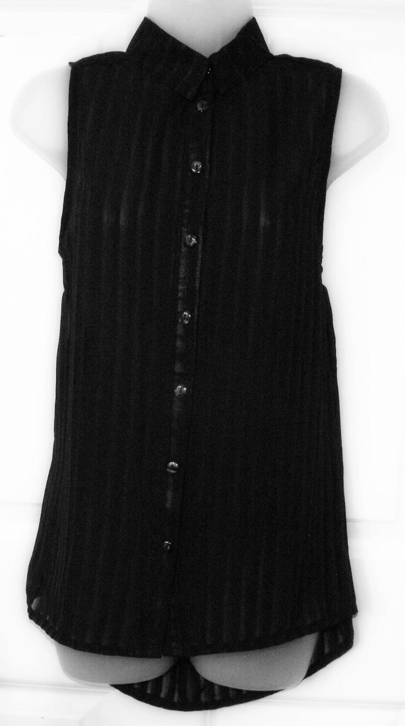 HERMOSA CAMISA BLUSA INSTYLE NEGRA SIN MANGAS TALLA 8 O 10 # 1032*