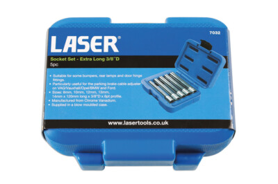 Laser 7032 Steckschlüsselsatz 6pt extra lang 3/8''D 5 Stck.