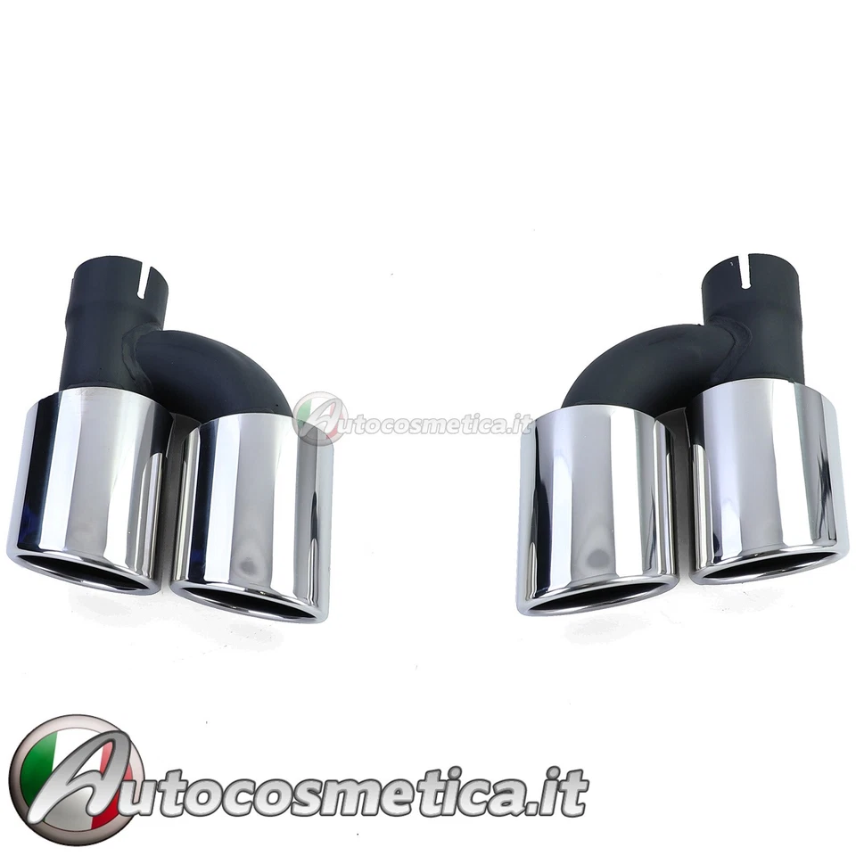 TERMINALI DI SCARICO DOPPIA USCITA ACCIAIO LOOK S5 AUDI A5 8T COUPE SPORTBACK* - Immagine 4 di 4