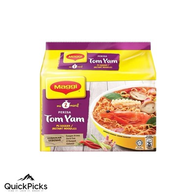 Maggi Perisa Tom Yam 5 Pack Instant Noodles   Halal   Spicy Soup Flavor