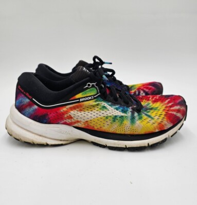 Brooks Launch Rainbow Multicolor Tie Dye Running Shoes Sneakers- Womens  Size