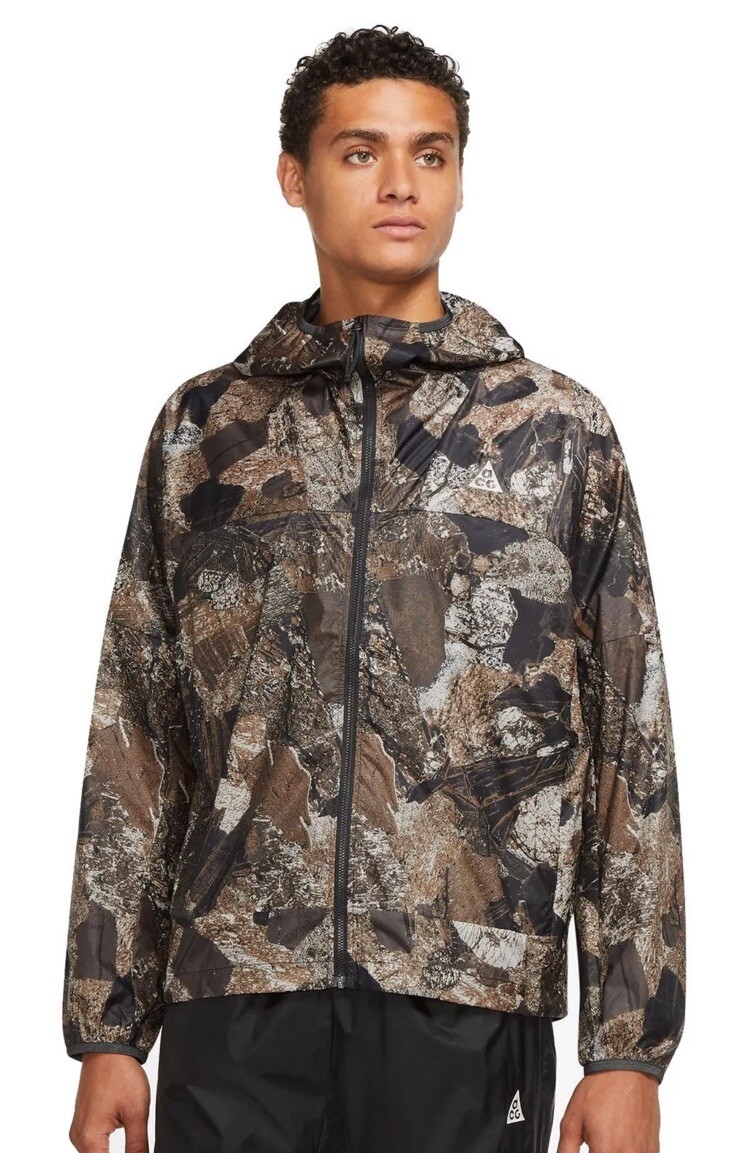 Nike ACG Cinder Cone Camo Windproof Print Jacket Sz L-TALL