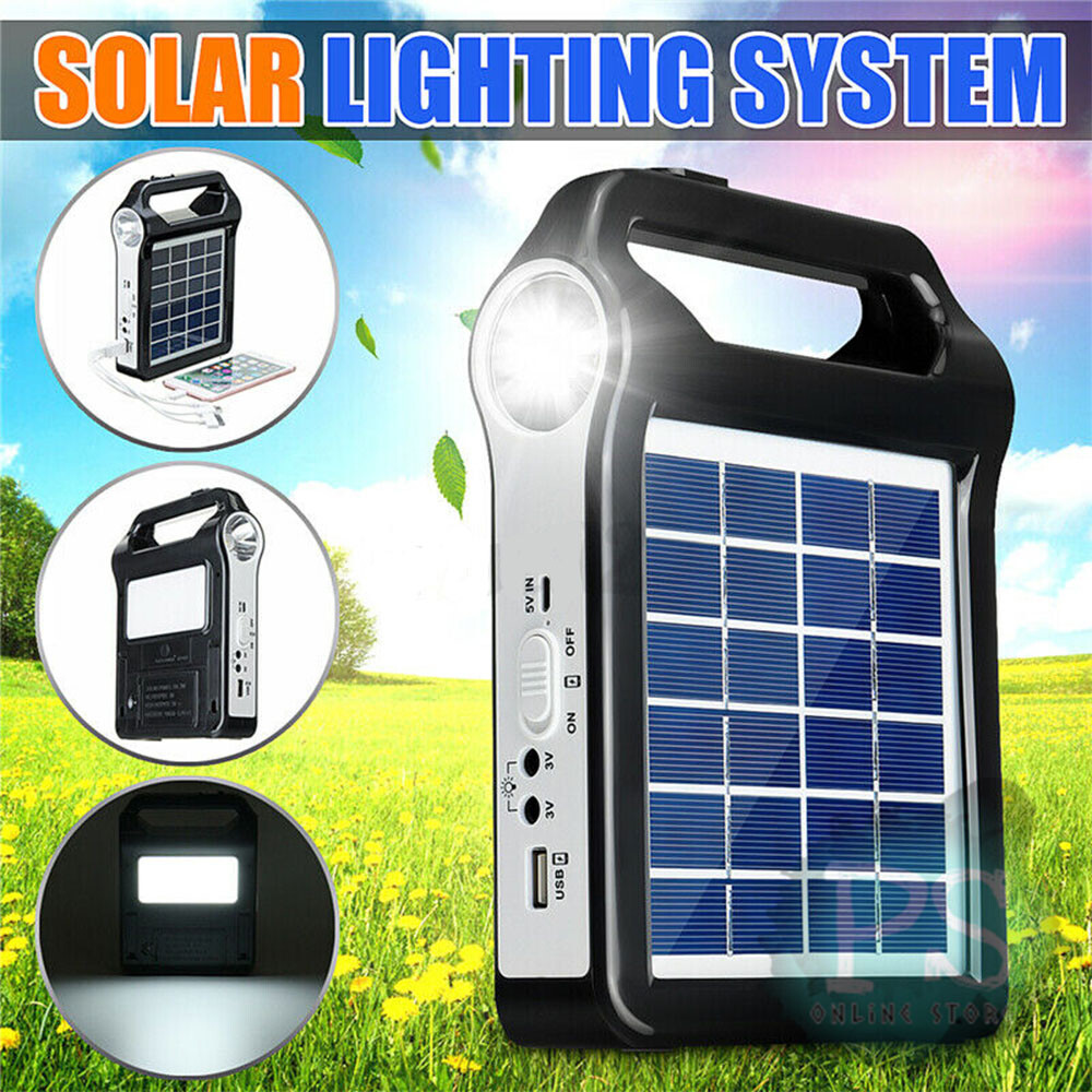 Portable Solar Panel Generator 220V Power Station Storage System USB  Charger LED | eBay