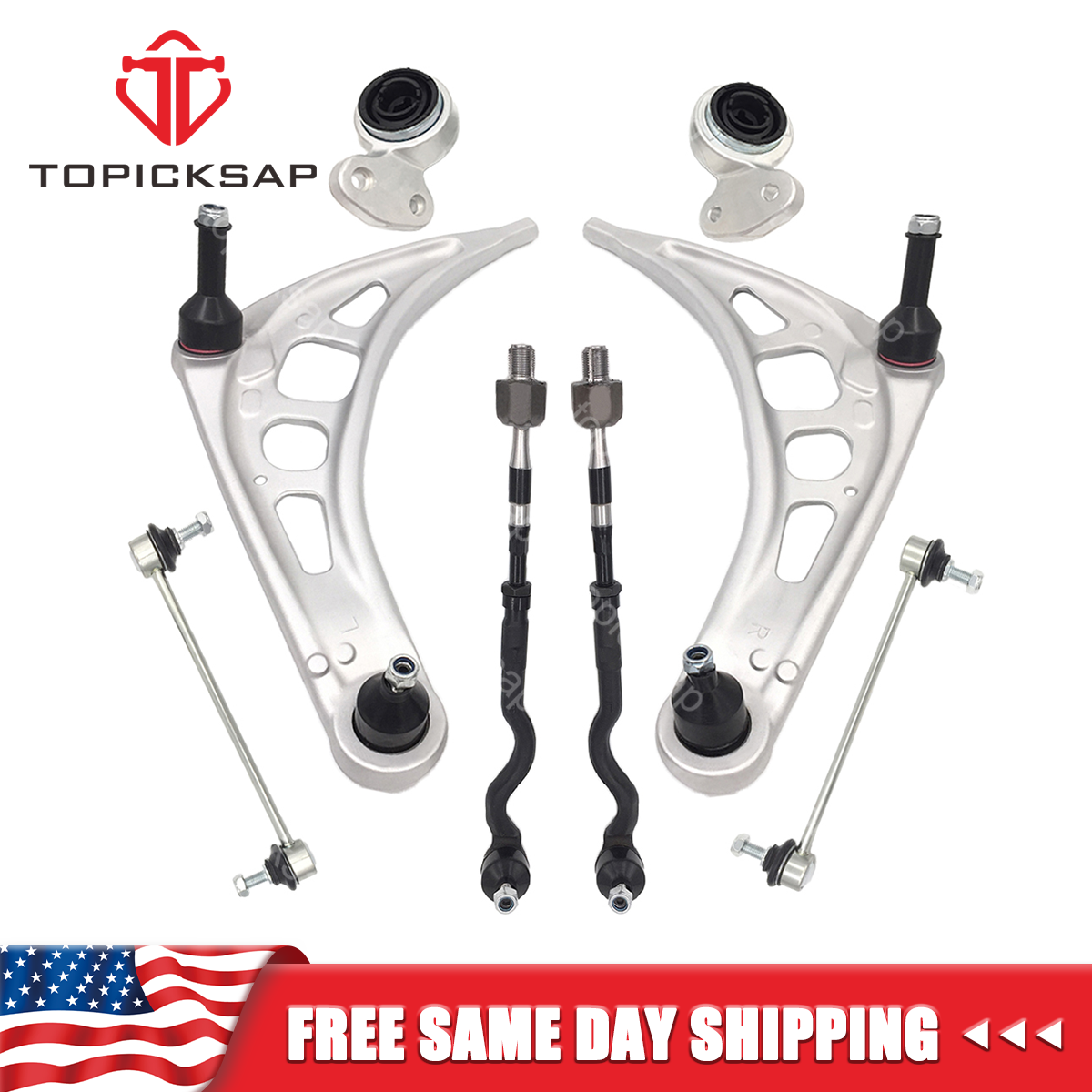 For E46 3 Series Lower Control Arms Tie Rod Ends Sway Bar Links