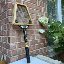 Vintage Wilson Stan Smith Tournament Strata-Bow Wooden Tennis Racquet USA Rare