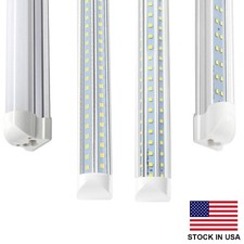 V-shape 4FT 8FT T8 LED Tube Light Bulbs 5000K 6500K LED Shop Light Fixture 6000K
