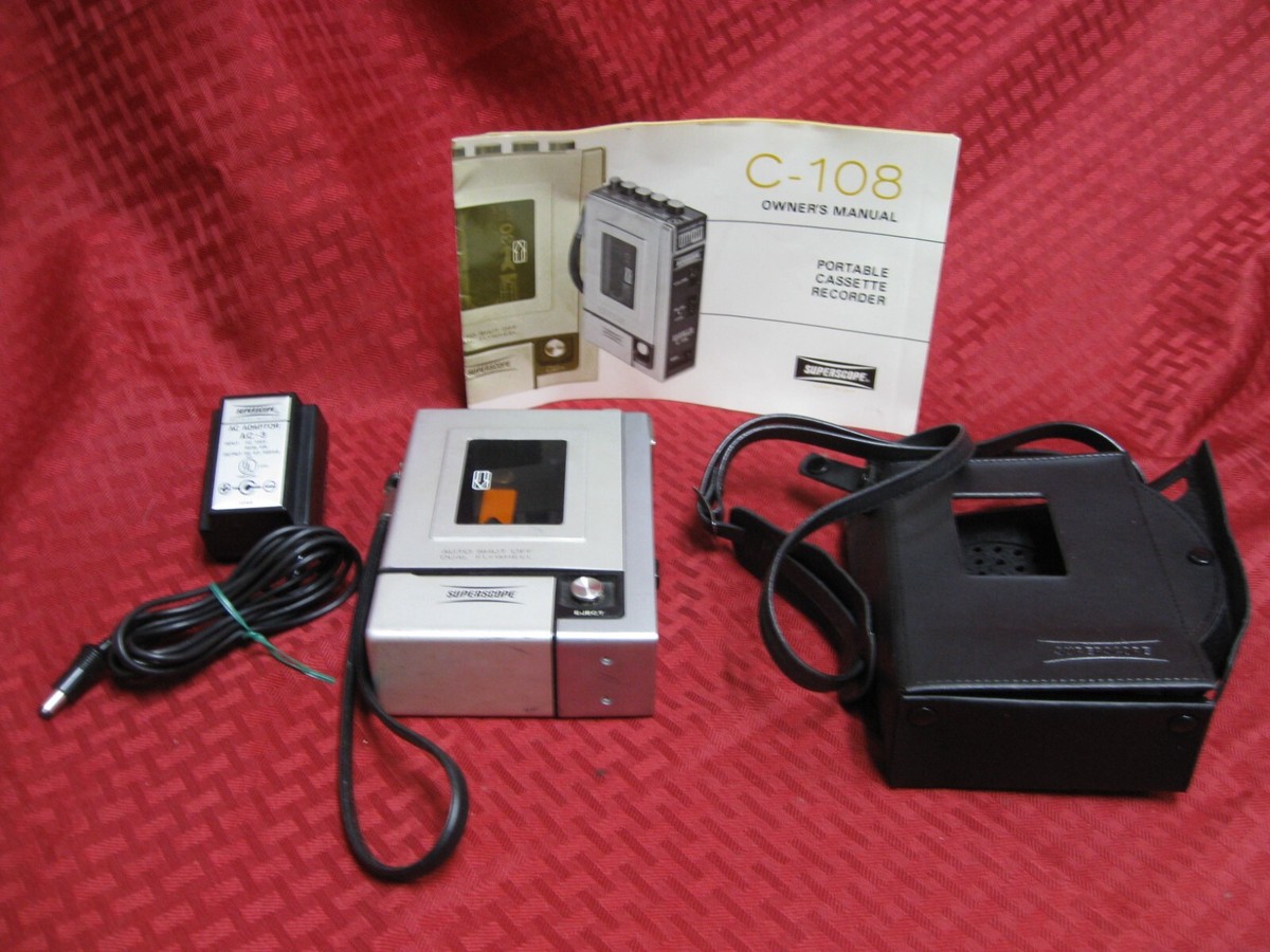 Vintage Marantz Superscope Cassette Player/Recorder C-108, book