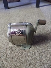 Vtg Hunt Mtg Boston Model KS Pencil Sharpener 8 Hole Revolving Screw In Wall