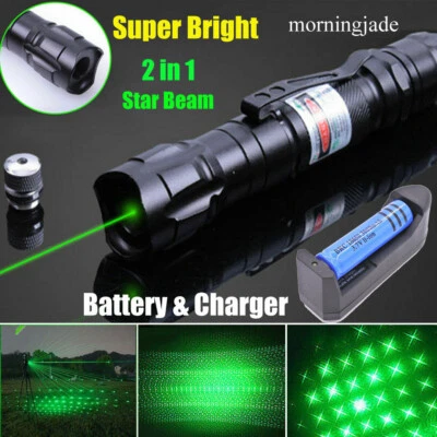 9900 miles Assassin Green Laser Pointer Pen Astronomy Visible Beam Lazer+Battery
