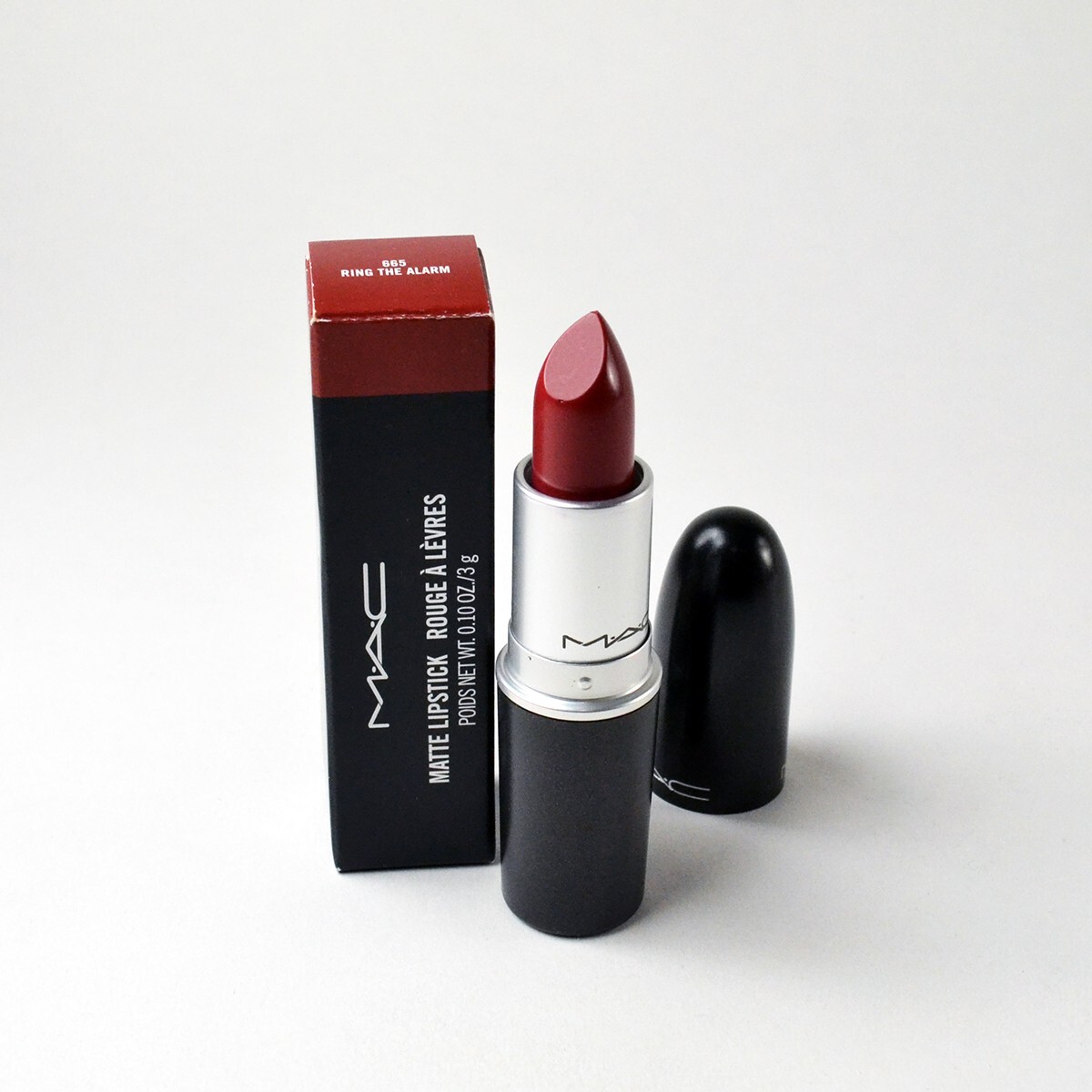 Mac Matte Lipstick 665 RING THE ALARM - Full Size 3 g / 0.1 Oz. New