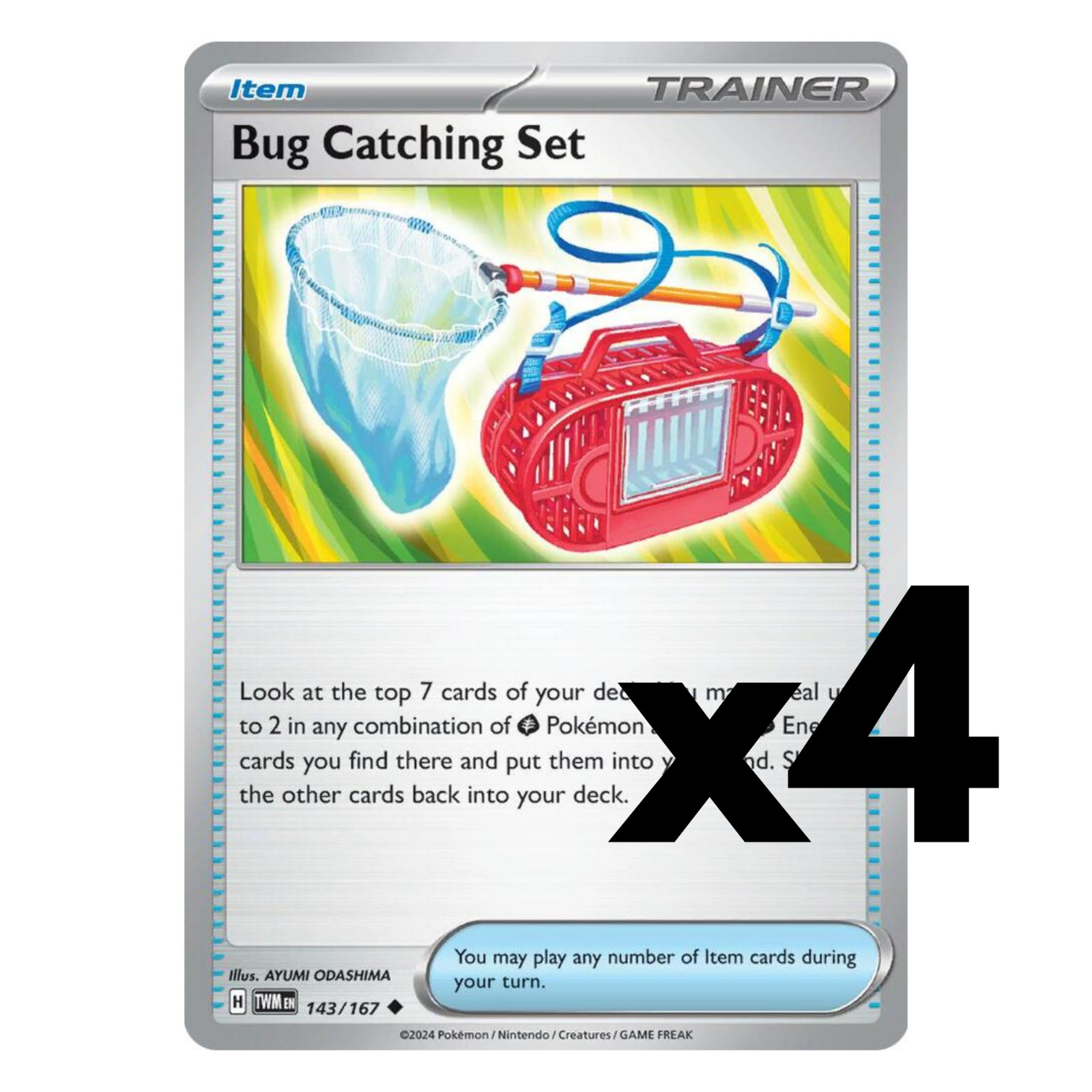 4x Bug Catching Set 143/167 - SV06: Twilight Masquerade (TWM) Pokemon Playset x4