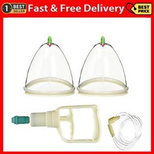 Breast Cupping Set Dual Large Suction Cup with Manual Hand Pump Massager Breast