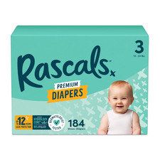 BIG SALE 184 Count Rascals Premium Absorbent Baby Diapers Size 3 From to US