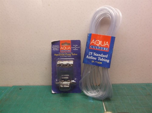Aqua Culture Aquarium Gang Valve 2-1/2 Way Valve & Aqua Culture 25 Feet Tubing