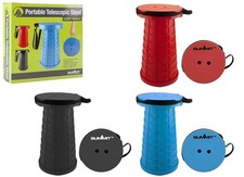 Summit Pliable Télescopique Camping Tabouret Avec Transport Poignée Noir/Bleu /