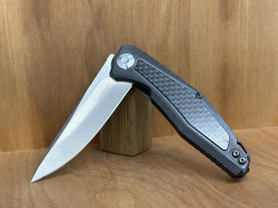 Kershaw Atmos 4037 Flipper Pocket Knife Plain Edge Blade Black USA MINT!