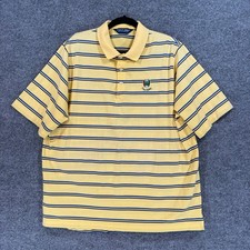 Polo Ralph Lauren Golf Polo Shirt Mens XL Yellow Striped Pine Valley Vintage
