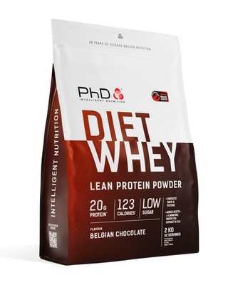 PhD Nutrition Diet Whey High Protein Lean Matrix, Belgische Schokolade 2 kg, Neu 