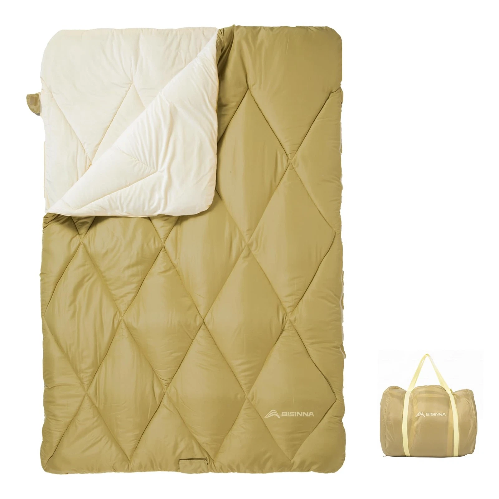 Double Sleeping Bag, Waterproof 0°C Winter Camping Gear with Pillow, UK