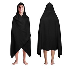 COTTON CRAFT Hooded Bath Towel Oversized 35 x 70 1 Pack Towel, Black