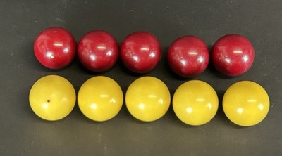 Vintage Genuine Aramith Bakelite Phenolic Resin Bumper Pool Balls Set Of 10
