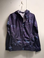 Youth Girls Boys Blue Camo Hooded Windbreaker Jacket Size Small