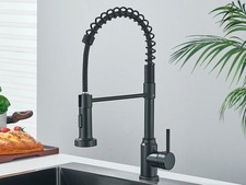 Pull Down Kitchen Faucet Sing Handle Hot Cold Water Mixer Tap 360 Swivel