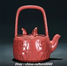 Teiera vino Flagon 5,5" Old Song Dynasty Ru forno porcellana modello Fengshui