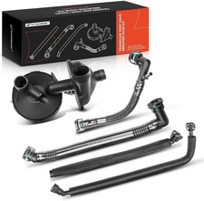 A-Premium 5 PCS Crankcase Vent Valve Breather Hose Kit PCV Ventilation