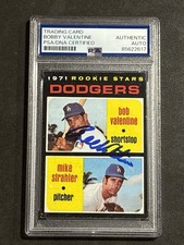 BOBBY VALENTINE 1971 TOPPS SIGNED AUTOGRAPHED ROOKIE CARD #188 PSA/DNA CERTIFIED
