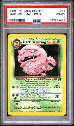 Dark Weezing (Unlimited) graded PSA 4 for sale on eBay