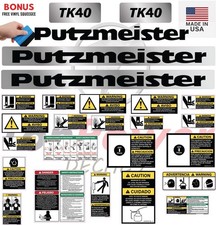 Fits Putzmeister TK40 Decal Kit Trailer Pump - 3M VINYL/FREE SHIPPING