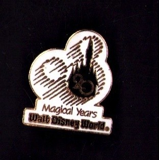 Disney WALT DISNEY WORLD 20 MAGICAL YEARS MICKEY CASTLE Pin