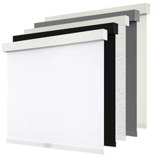 Cordless Blackout Roller Shades Blinds for Windows -Stop,Pull Down Room Darke...