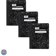 Composition Notebook, 3 Pack, College Ruled Paper, 7-1/2" x 9-3/4", 100 Sheet...