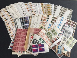 US STAMPS Huge Lot of US Postage Plt Blks and Partial Sheets FV $100.00 MNH