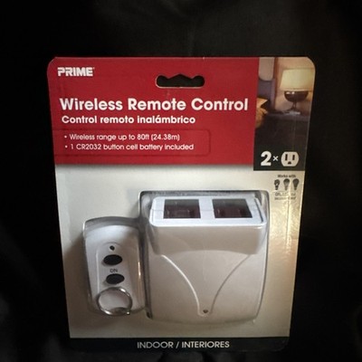 New Prime 2-Outlet Indoor Wireless Remote Control TNRC21 w/ 80ft Range