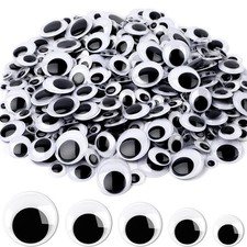 JULMELON 500 Pieces Wiggle Googly Eyes Self Adhesive Black White Craft Eyes f...