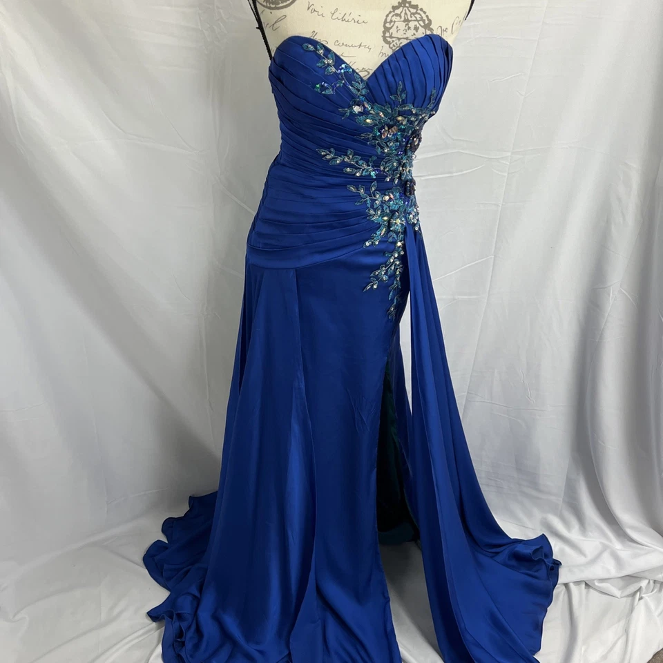 Vestido formal sin tirantes Tony Bowls talla 2 Foto 3 de 4