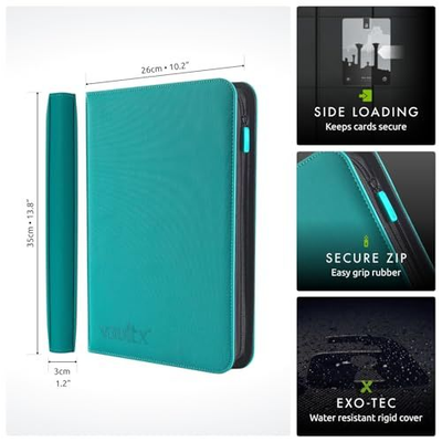 Vault X 9 Pocket Zip Trading Card Binder 360 Cards Exo-Tec 9