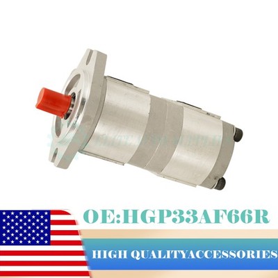 NEW Hydraulic Tandem Double Gear Pump Replacement HGP-33A-F6/6R 15.87mmd Shaft